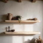 Rustic Style White Pine Floating Shelf