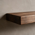 Contemporary Style Dark Pine Floating Shelf