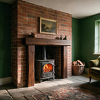 Farmhouse Dark Oak Fireplace Surround - view 1