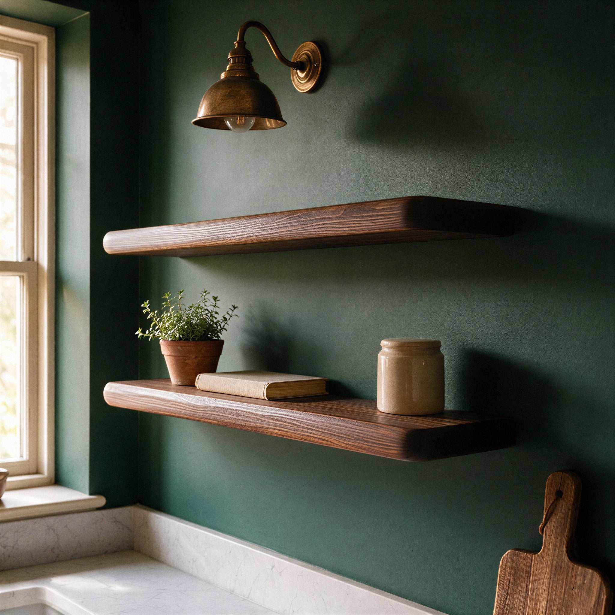 Farmhouse Dark Pine Floating Shelf - view 5