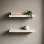 Contemporary Style White Pine Floating Shelf