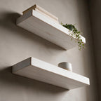 Contemporary Style White Pine Floating Shelf