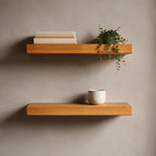 Contemporary Style Warm Pine Floating Shelf