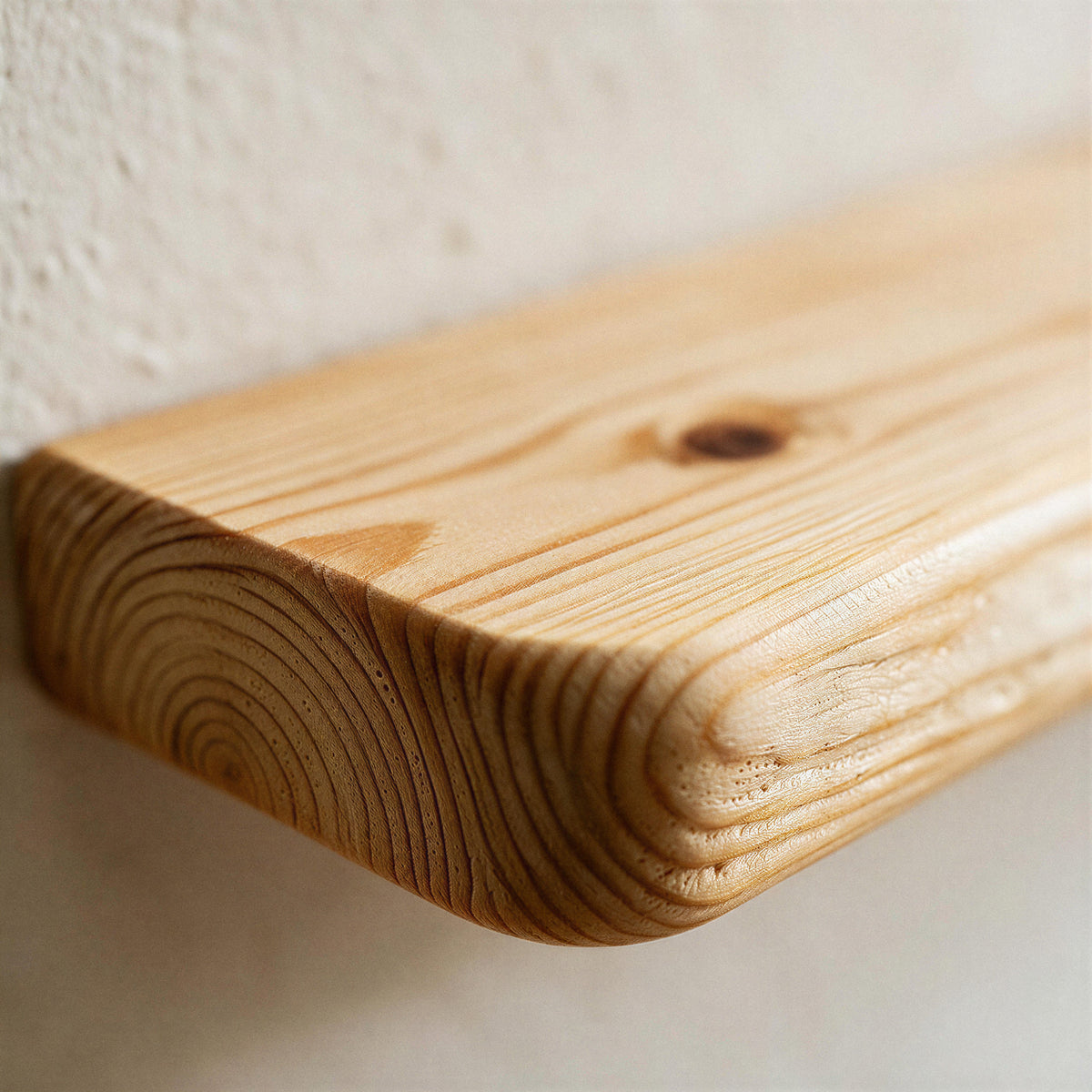 Rustic Style Natural Pine Floating Shelf