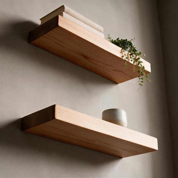 Contemporary Style Warm Pine Floating Shelf