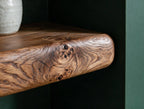 Farmhouse Style Dark Oak Alcove Shelves
