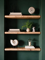 Farmhouse Style Natural Oak Alcove Shelves