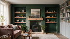 Farmhouse Style Warm Oak Alcove Shelves