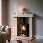 Country Cottage Limed Oak Fireplace Surround - hero close