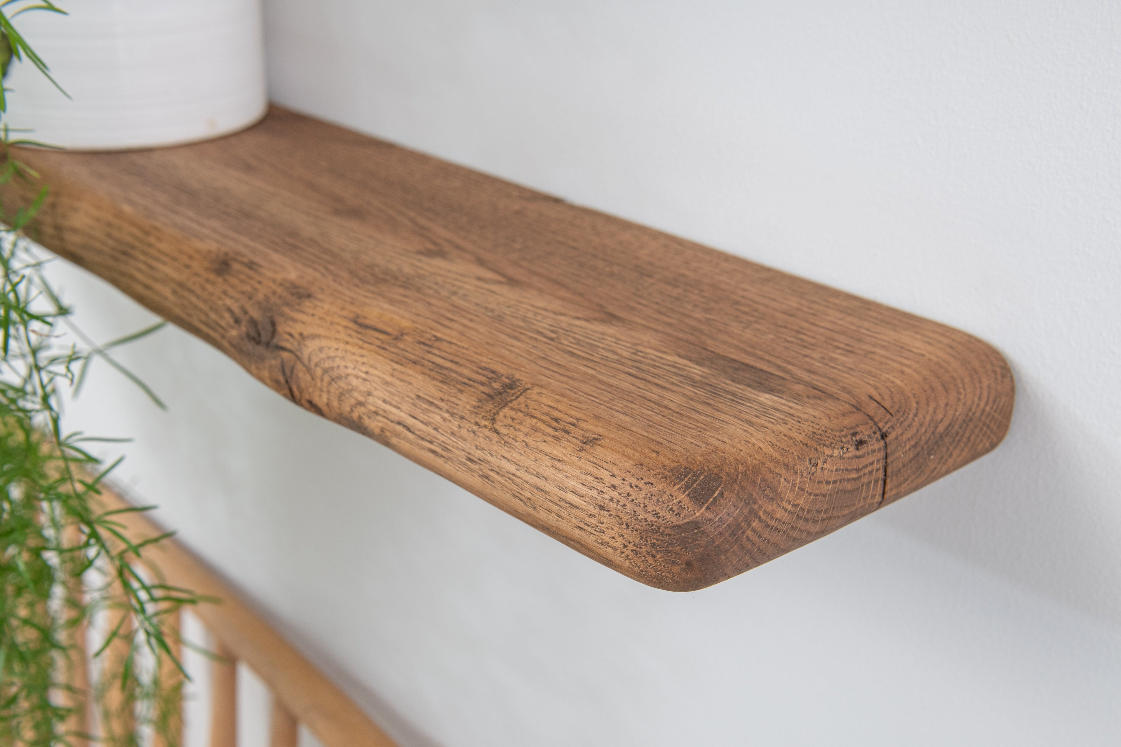 Air-dried Farmhouse Oak Floating Shelf 14 x 3.5cm