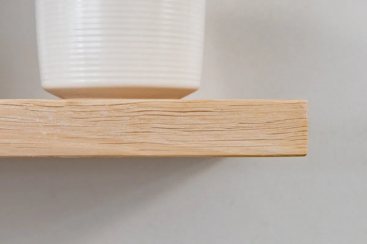 Contemporary Style Natural Oak Floating Shelves