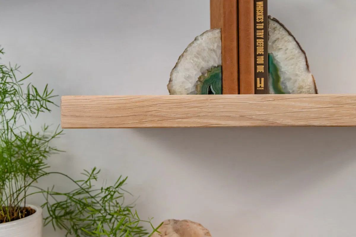 Contemporary Style Natural Oak Floating Shelves