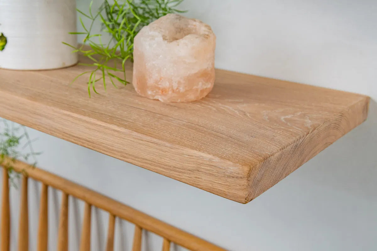 Contemporary Style Natural Oak Floating Shelves