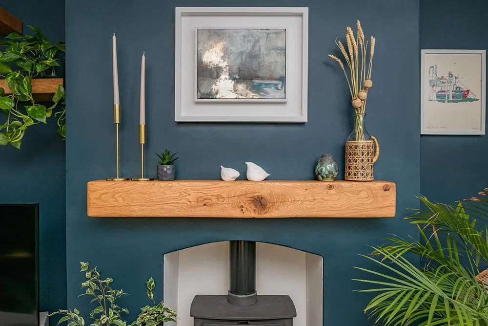 Country Cottage Style Warm Oak Fireplace Beam