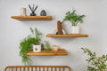 Thin Farmhouse – Warm Oak Shelves For Plasterboard Walls