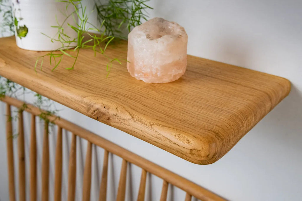 Thin Farmhouse – Warm Oak Shelves For Plasterboard Walls