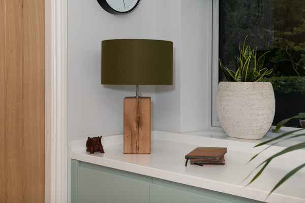 Oak Country cottage Style Lamp (shade not included)