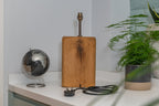 Oak Farmhouse Style Lamp (shade not included)