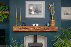 Rustic Reclaimed Style Dark Oak Fireplace Beam For Plasterboard Walls