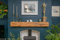 Rustic Reclaimed Style Warm Oak Fireplace Beam For Plasterboard Walls