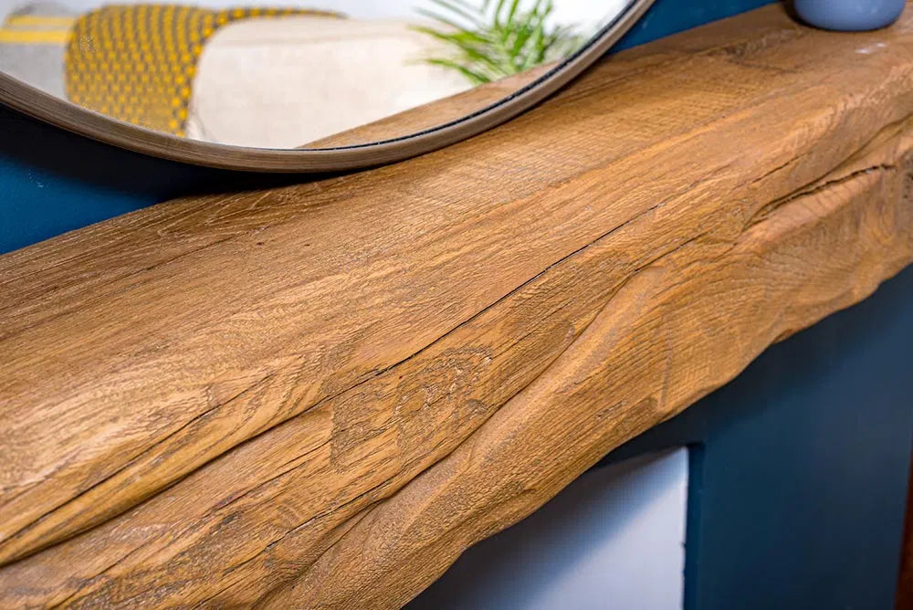 Rustic Reclaimed Style Warm Oak Fireplace Beam