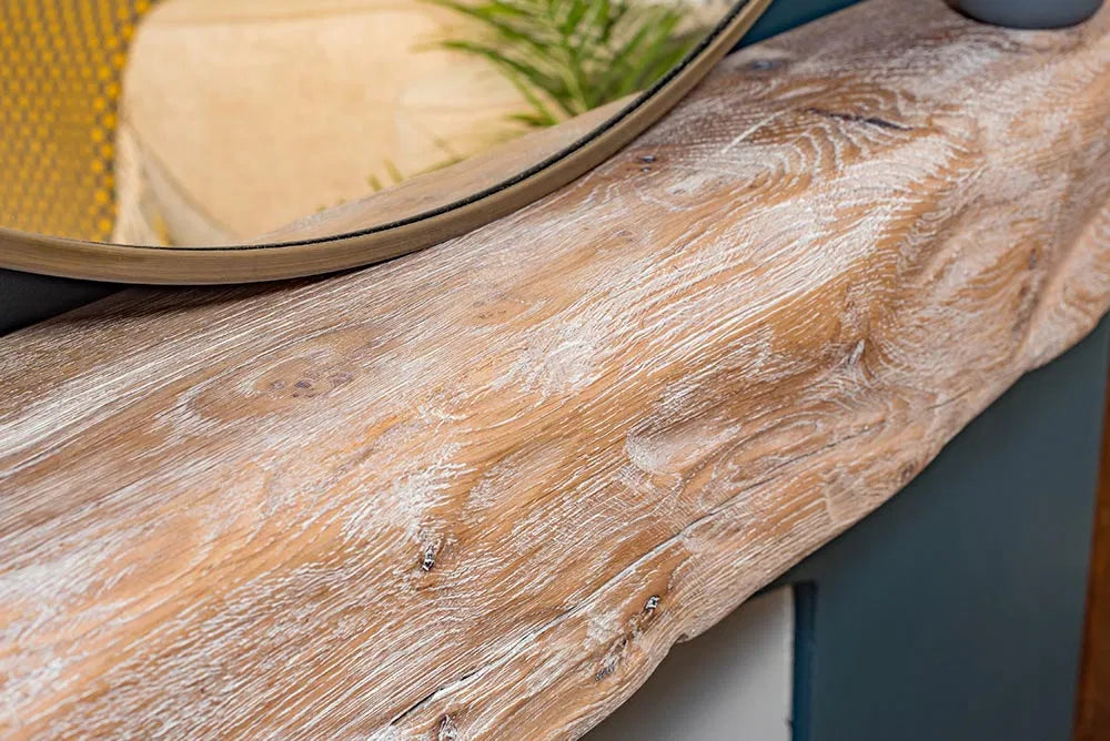 Rustic Style White Oak Fireplace Surround