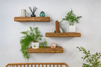Rustic Style Natural Oak Floating Shelves