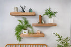 Thick Rustic Reclaimed Style – White Oak Floating Shelves