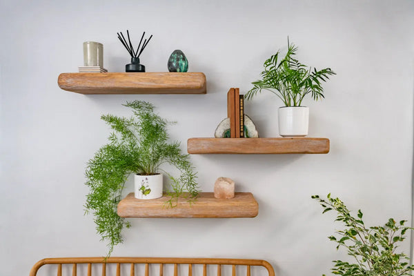 Thick Rustic Reclaimed Style – White Oak Floating Shelves