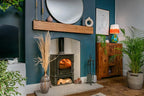 The Contemporary Clean Lined Dark Oak Fireplace Beam