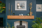 The Contemporary Clean Lined Dark Oak Fireplace Beam