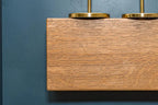 Contemporary Style Dark Oak Fireplace Surround
