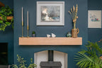 The Contemporary Clean Lined White Oak Fireplace Beam