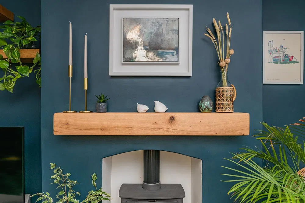 The Country Cottage Natural Oak Fireplace Beam For Plasterboard Walls