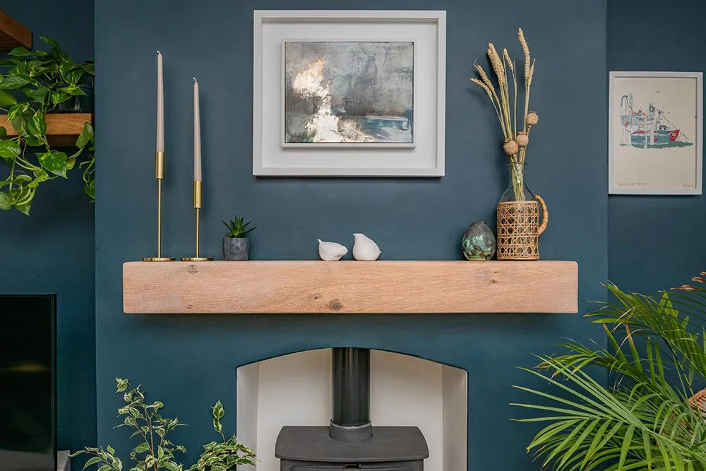 The Country Cottage White Oak Fireplace Beam For Plasterboard Walls