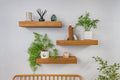 Thick Contemporary Clean Lined – Dark Oak Floating Shelves