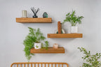 Thick Contemporary Clean Lined – Dark Oak Floating Shelves