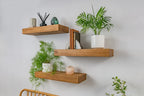 Thick Contemporary Clean Lined – Dark Oak Floating Shelves