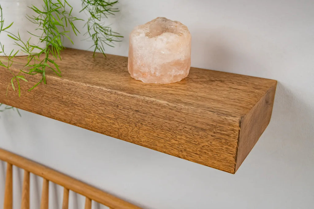 Thick Contemporary Clean Lined – Dark Oak Floating Shelves