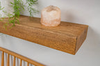 Thick Contemporary Clean Lined – Dark Oak Floating Shelves