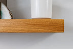 Thick Contemporary Clean Lined – Warm Oak Floating Shelves