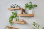 Thick Contemporary Clean Lined – White Oak Floating Shelves