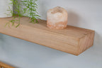 Thick Contemporary Clean Lined – White Oak Floating Shelves