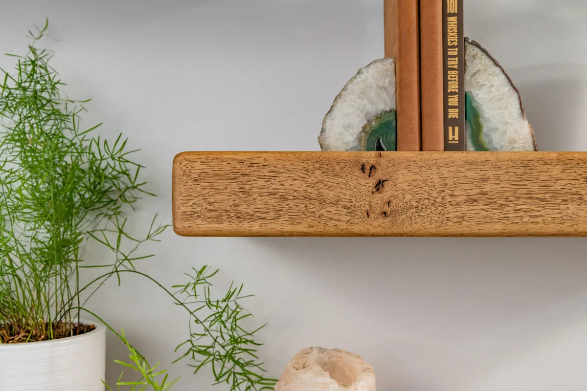 Country Cottage Style Dark Oak Floating Shelves
