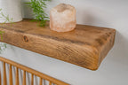 Thick Rustic Reclaimed Style – Dark Oak Floating Shelves