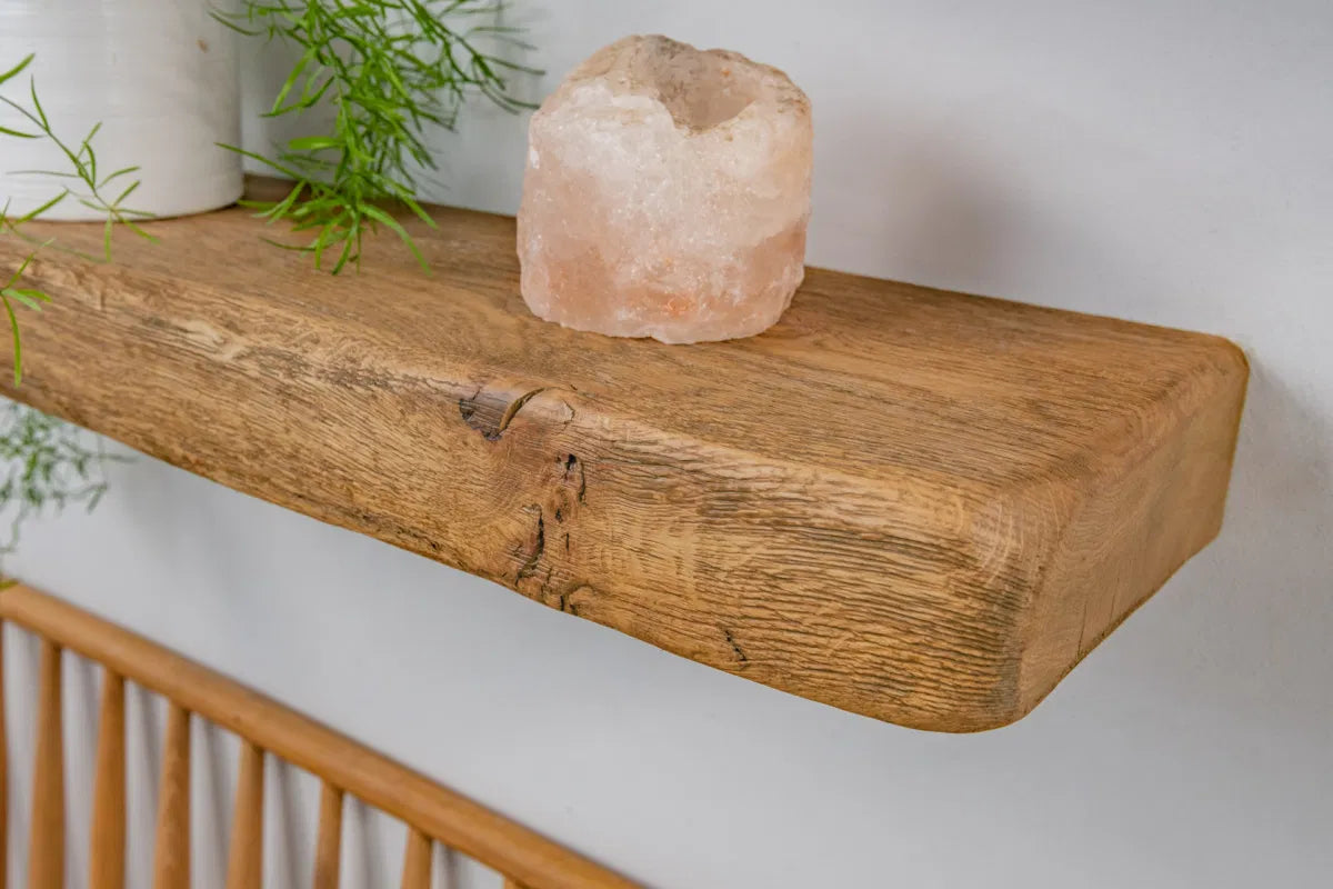 Thick Rustic Reclaimed Style – Natural Oak Floating Shelves
