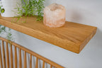 Thin Contemporary Clean Lined For  – Dark Oak Floating Shelves For Plasterboard Walls