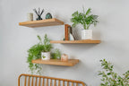 Thin Contemporary Clean Lined – Natural Oak Floating Shelves For Plasterboard Walls