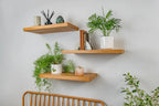 Thin Contemporary Clean Lined – Warm Oak Floating Shelves For Plasterboard Walls