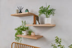 Thin Contemporary Clean Lined – White Oak Floating Shelves For Plasterboard Walls
